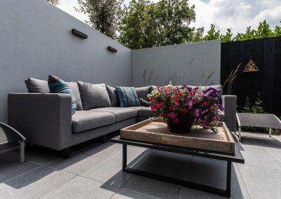 Kunststof wand in designtuin