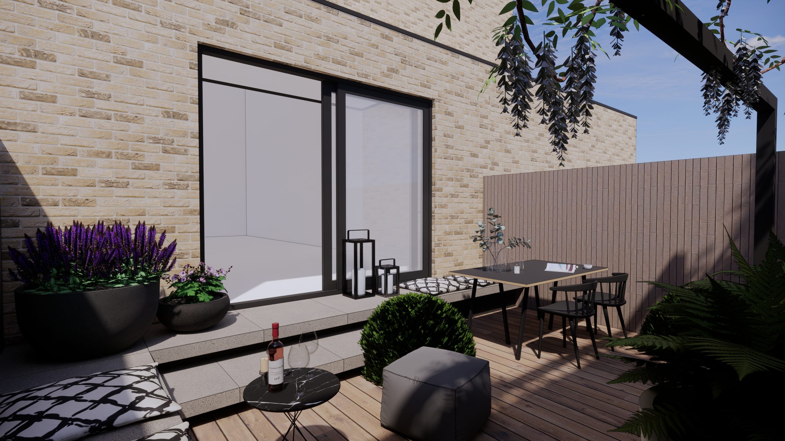 Strakke kleine tuin