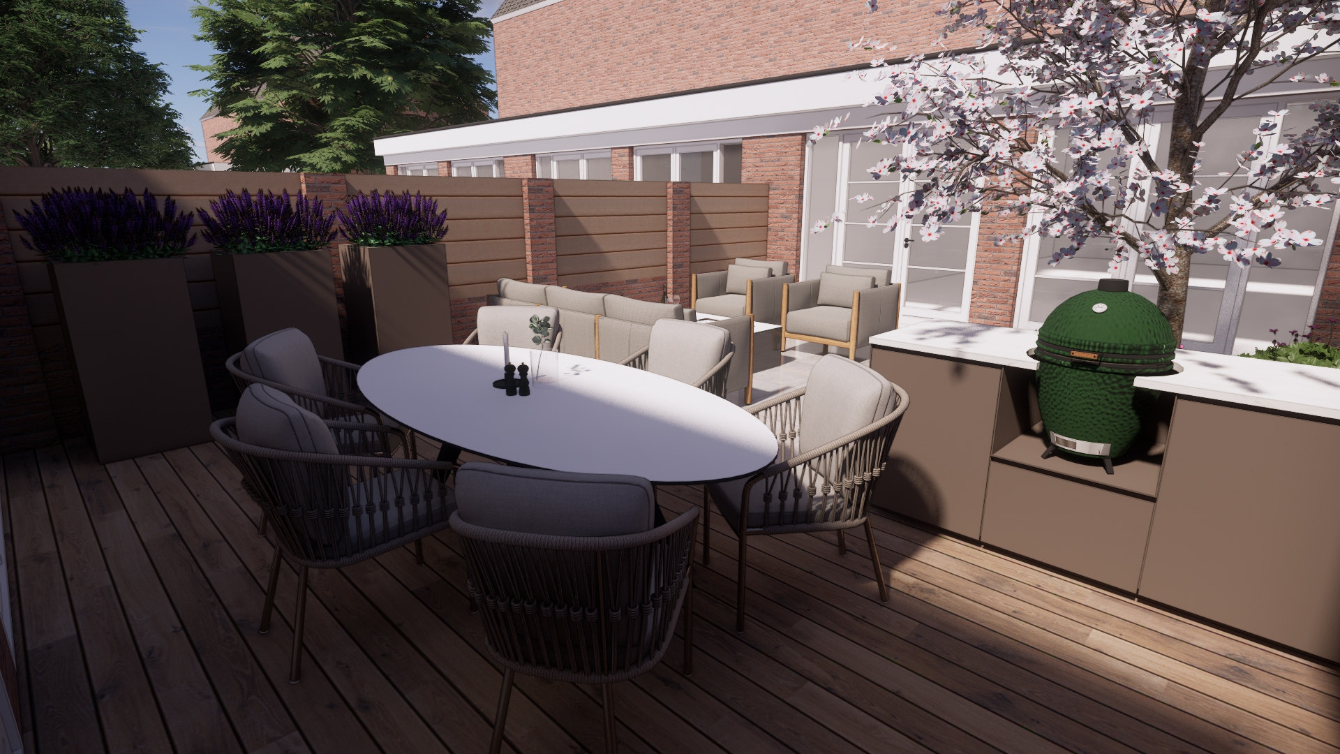 Strakke kleine tuin