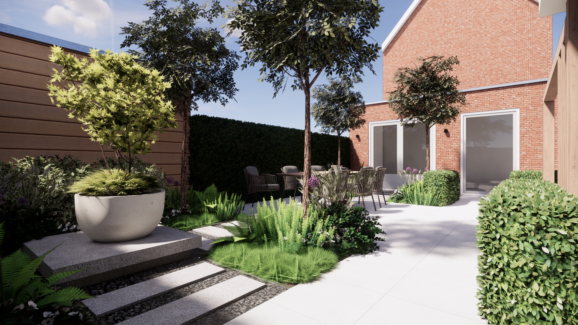 Nieuwbouwtuin ontwerp